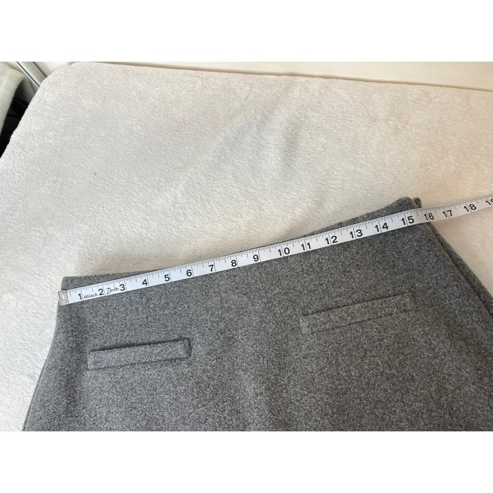 A New Day Heather Grey Mini Skirt Size 8 A-Line Side Zip Textured Lined Academia - Picture 5 of 8